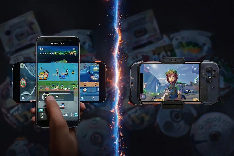 Dolphin Emulator for Android and iOS running GameCube games on Samsung and iPhone.