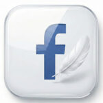 iPhone 15 screen displaying the Facebook Lite iOS download icon with battery saver and speed symbols in the background.